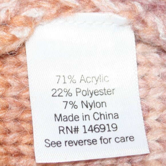 LC LAUREN CONRAD Sweater Ombre Cable Knit Sleeve Oversized Marled Fall X-Large - Picture 6 of 12